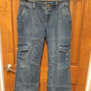 Banana Republic denim cargo capris size 4/6